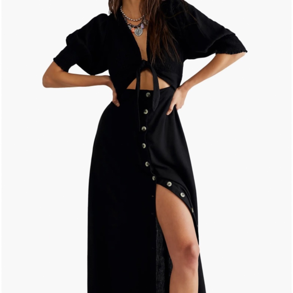 Free People String of Hearts Cut Out Maxi Dress Size S